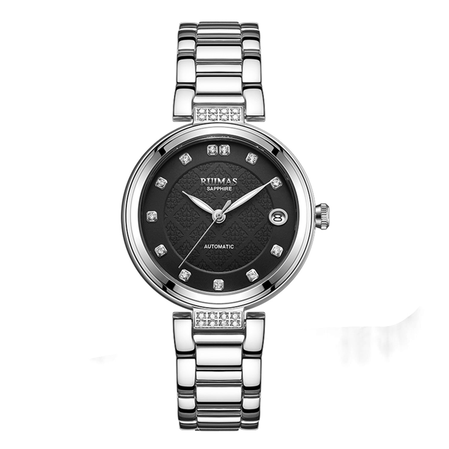 RUIMAS Women's Automatic Mechanical Watch – Stainless Steel Strap, Date Display